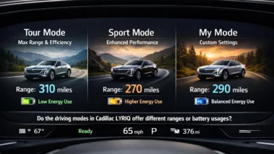 Do the Driving Modes in Cadillac Lyriq Offer Different Ranges or Battery Usages?
